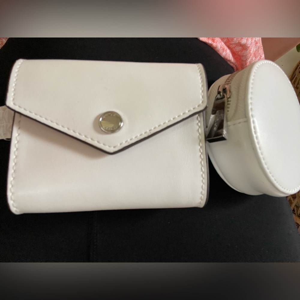 Michael Kors White Double Belt Bag SZ L/XL NWT - Picture 3 of 10